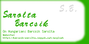 sarolta barcsik business card